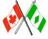 Crossed flags of Canada and the Sim Nation
